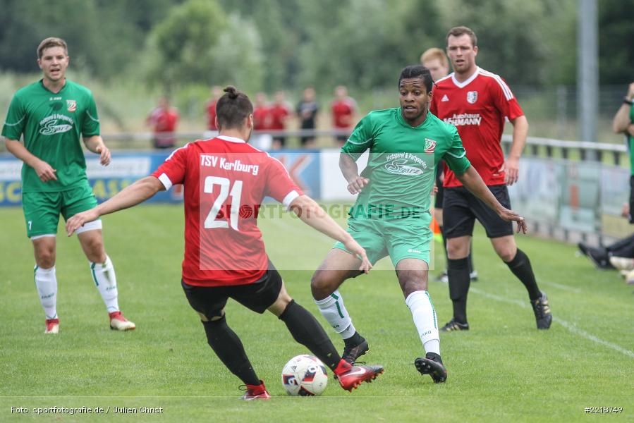 Michael Wolff, Shawn Hilgert, 24.06.2018, Freundschaftsspiel, TSV Abtswind, TSV Karlburg - Bild-ID: 2218749