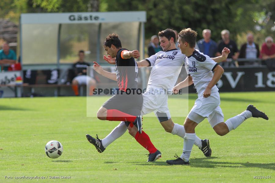 Jan Wabnitz, Andreas Rösch, Fabian Lichtlein, 25.08.2018, Landesliga Nordwest, DJK Schwebenried/Schwemmelsbach, TSV Karlburg - Bild-ID: 2229631