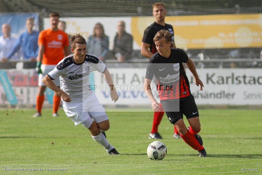 Andreas Rösch, Maximilian Müller, 25.08.2018, Landesliga Nordwest, DJK Schwebenried/Schwemmelsbach, TSV Karlburg - Bild-ID: 2229635