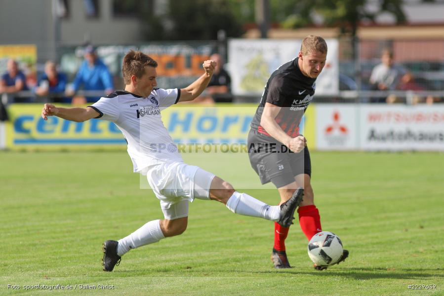 Andreas Rösch, Jan Ludwig, 25.08.2018, Landesliga Nordwest, DJK Schwebenried/Schwemmelsbach, TSV Karlburg - Bild-ID: 2229639