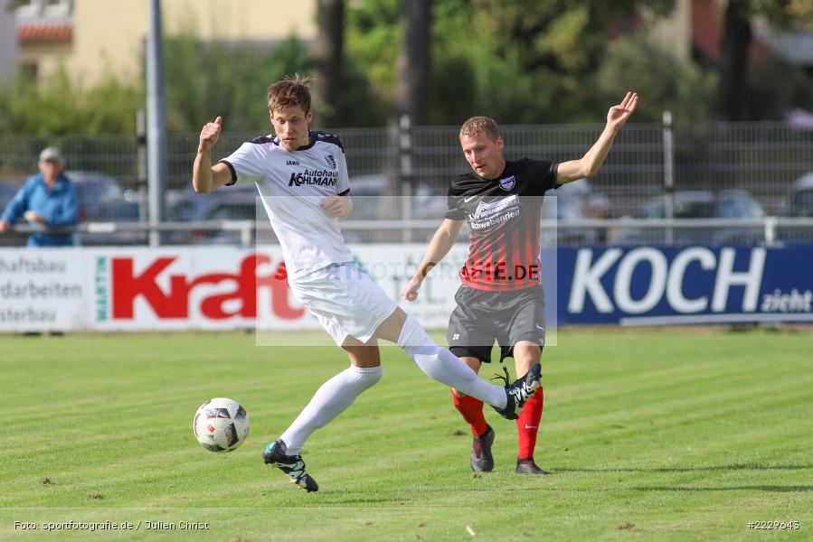 Jan Ludwig, David Machau, 25.08.2018, Landesliga Nordwest, DJK Schwebenried/Schwemmelsbach, TSV Karlburg - Bild-ID: 2229643