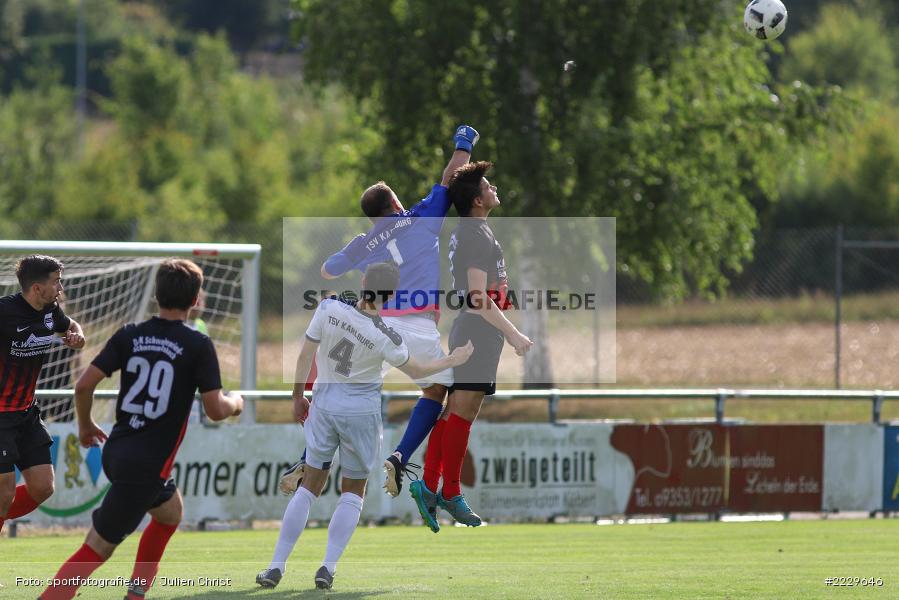 Fabian Brand, 25.08.2018, Landesliga Nordwest, DJK Schwebenried/Schwemmelsbach, TSV Karlburg - Bild-ID: 2229646