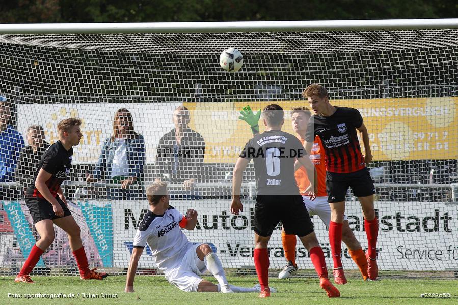 Leon Hartmann, Manuel Römlein, 25.08.2018, Landesliga Nordwest, DJK Schwebenried/Schwemmelsbach, TSV Karlburg - Bild-ID: 2229658