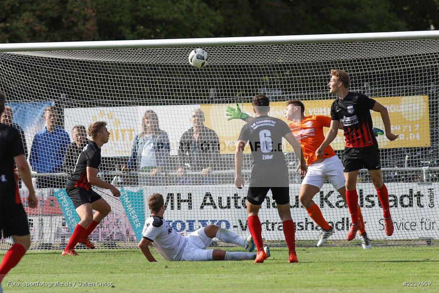 Leon Hartmann, Manuel Römlein, 25.08.2018, Landesliga Nordwest, DJK Schwebenried/Schwemmelsbach, TSV Karlburg - Bild-ID: 2229659