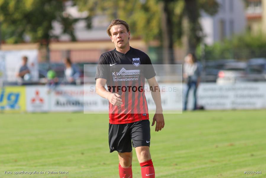 Simon Weißenberger, 25.08.2018, Landesliga Nordwest, DJK Schwebenried/Schwemmelsbach, TSV Karlburg - Bild-ID: 2229684