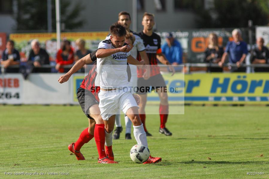 Marcel Behr, Andreas Köhler, 25.08.2018, Landesliga Nordwest, DJK Schwebenried/Schwemmelsbach, TSV Karlburg - Bild-ID: 2229689