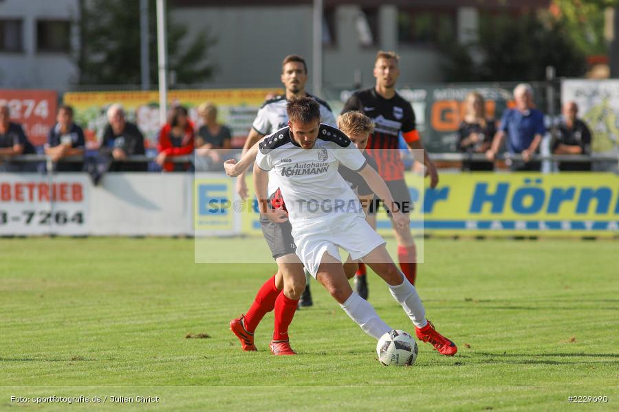 Marcel Behr, Andreas Köhler, 25.08.2018, Landesliga Nordwest, DJK Schwebenried/Schwemmelsbach, TSV Karlburg - Bild-ID: 2229690