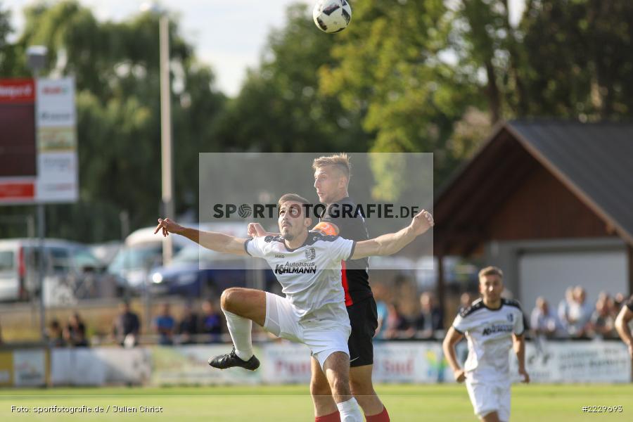 Sebastian Heinlein, Dominik Lambrecht, 25.08.2018, Landesliga Nordwest, DJK Schwebenried/Schwemmelsbach, TSV Karlburg - Bild-ID: 2229693