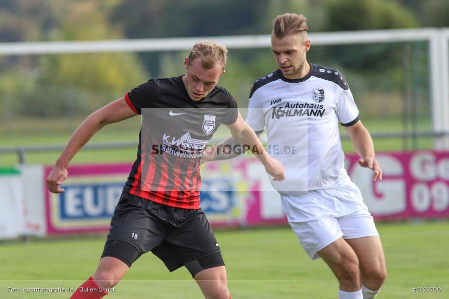 Marvin Schramm, Yannick Deibl, 25.08.2018, Landesliga Nordwest, DJK Schwebenried/Schwemmelsbach, TSV Karlburg - Bild-ID: 2229700