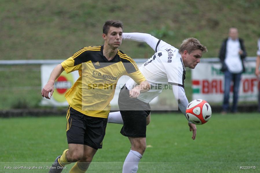 Lukas Weimer, Robin Schindler, A-Klasse Würzburg, 23.09.2018, DJK Fellen, BSC Aura - Bild-ID: 2233915