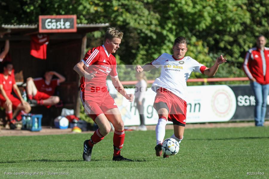 Bastian Schmitt, Jonas Heim, 29.09.2018, Kreisklasse Würzburg, FC Karsbach, SG Burgsinn - Bild-ID: 2233960