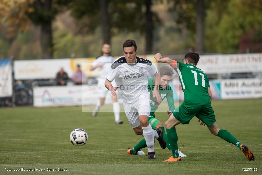 Baris Eren, Mato Papic, Marcel Frank, 06.10.2018, Landesliga Nordwest, SV Alemannia Haibach, TSV Karlburg - Bild-ID: 2235123
