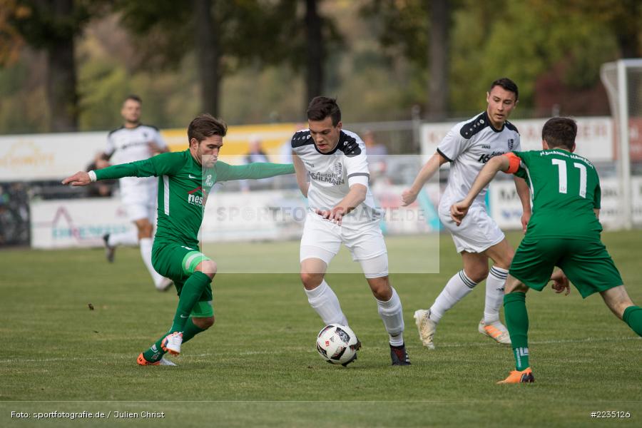Baris Eren, Mato Papic, Marcel Frank, 06.10.2018, Landesliga Nordwest, SV Alemannia Haibach, TSV Karlburg - Bild-ID: 2235126