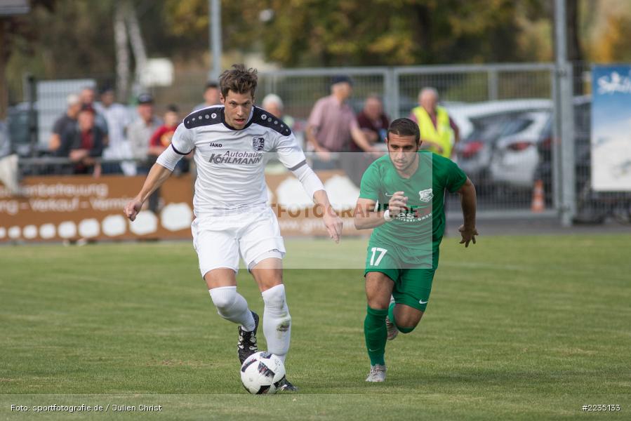 Nikolaos Koukalias, David Machau, 06.10.2018, Landesliga Nordwest, SV Alemannia Haibach, TSV Karlburg - Bild-ID: 2235133