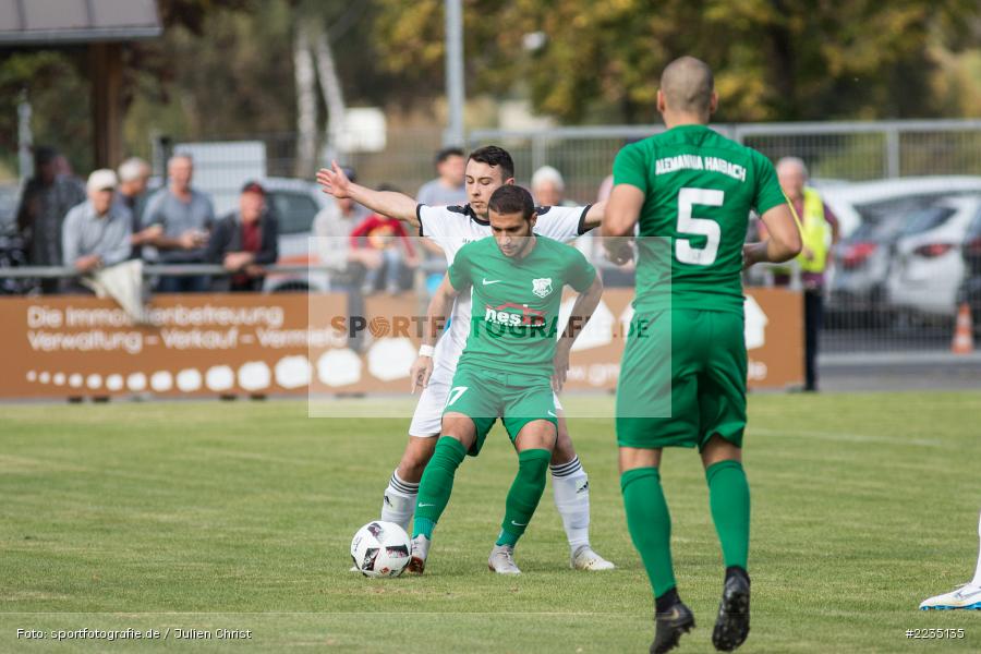 Nikolaos Koukalias, Luca Pfister, 06.10.2018, Landesliga Nordwest, SV Alemannia Haibach, TSV Karlburg - Bild-ID: 2235135