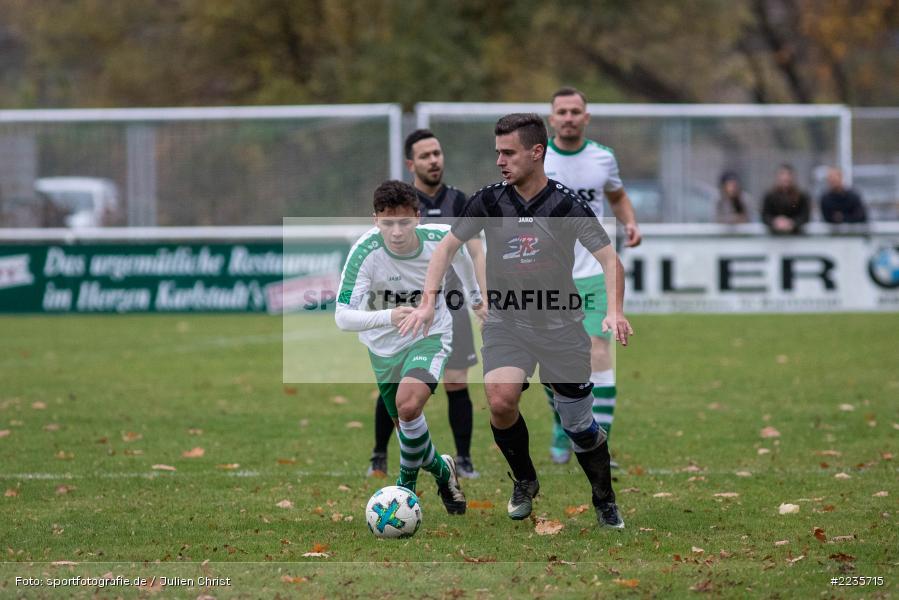 Lukas Wolf, Aykut Oekeer, 04.11.2018, Bezirksliga West, TuS 1893 Aschaffenburg-Leider, FV Karlstadt - Bild-ID: 2235715