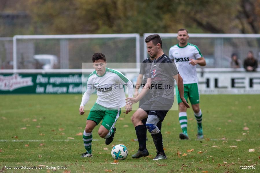 Aykut Oekeer, Lukas Wolf, 04.11.2018, Bezirksliga West, TuS 1893 Aschaffenburg-Leider, FV Karlstadt - Bild-ID: 2235716