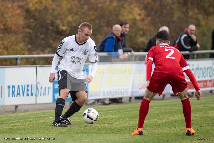 Maximilian Dietrich, Jan Wabnitz, 10.11.2018, Landesliga Nordwest, 1. FC Geesdorf, TSV Karlburg - Bild-ID: 2235750 Maximilian Dietrich, Jan Wabnitz, 10.11.2018, Landesliga Nordwest, 1. FC Geesdorf, TSV Karlburg - Bild-ID: 2235750