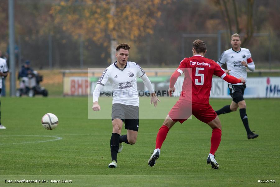 Marvin Schramm, Fabio Feidel, 10.11.2018, Landesliga Nordwest, 1. FC Geesdorf, TSV Karlburg - Bild-ID: 2235755