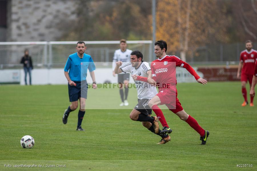 Sinan Bilgin, Cedric Fenske, 10.11.2018, Landesliga Nordwest, 1. FC Geesdorf, TSV Karlburg - Bild-ID: 2235763