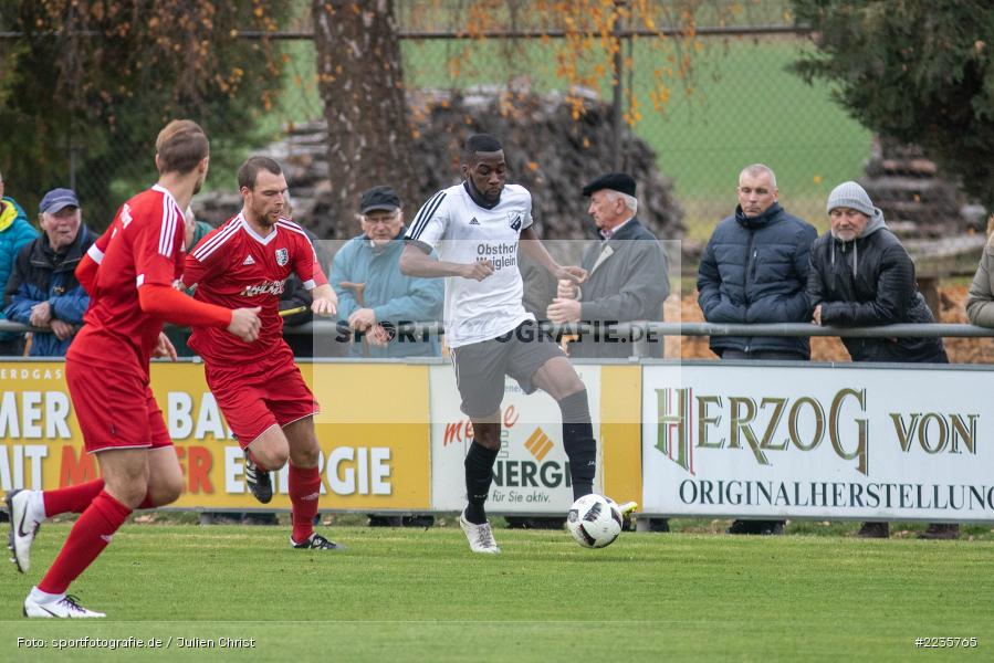 Maurice Kübert, Karl Ekollo, 10.11.2018, Landesliga Nordwest, 1. FC Geesdorf, TSV Karlburg - Bild-ID: 2235765