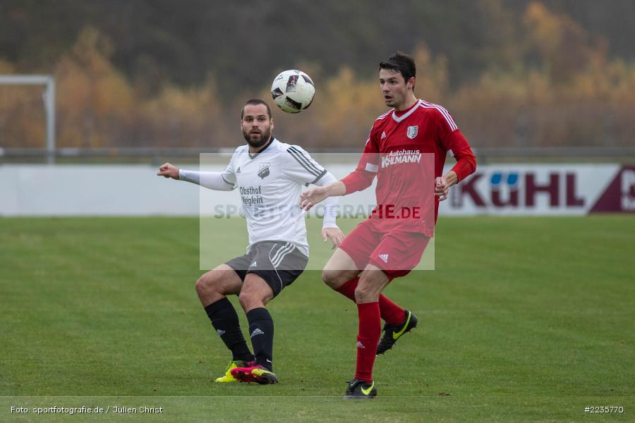Cedric Fenske, Uli Konrad, 10.11.2018, Landesliga Nordwest, 1. FC Geesdorf, TSV Karlburg - Bild-ID: 2235770