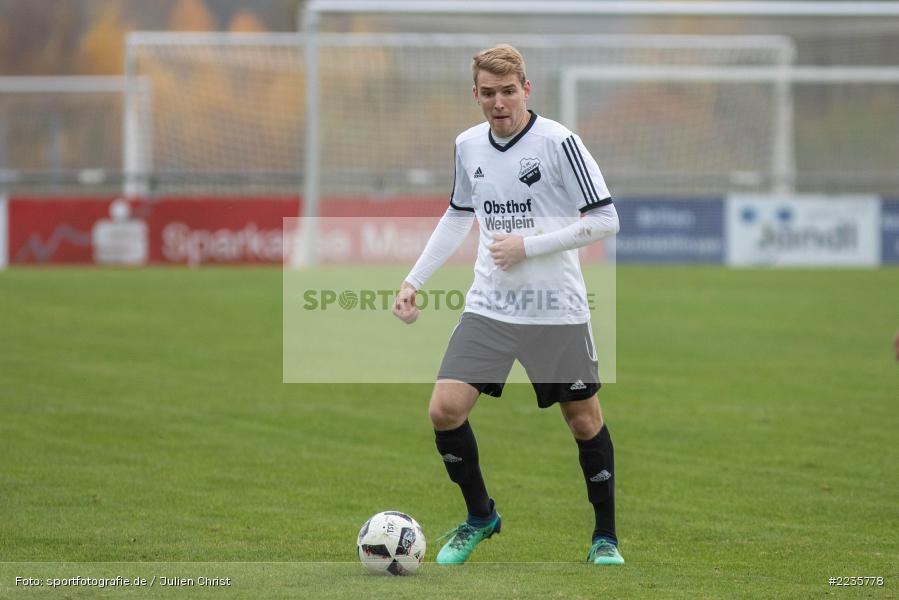 Simon Weiglein, 10.11.2018, Landesliga Nordwest, 1. FC Geesdorf, TSV Karlburg - Bild-ID: 2235778