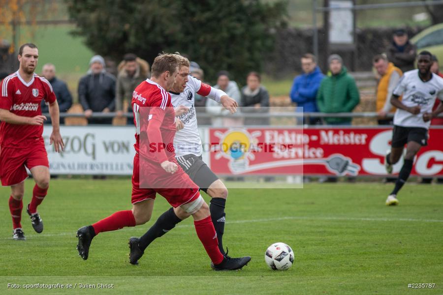 Stefan Weiglein, Marco Schiebel, 10.11.2018, Landesliga Nordwest, 1. FC Geesdorf, TSV Karlburg - Bild-ID: 2235787