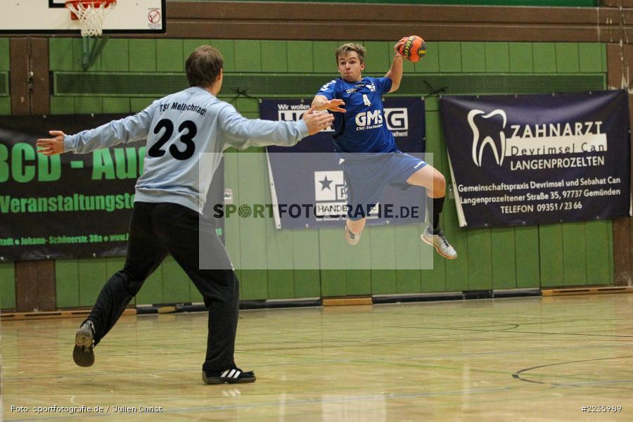 Sebastian Sender, Adrian Schwab, Handball, Erwin-Ammann-Halle, 09.12.2018, Bezirksliga Nord Männer, TSV Mellrichstadt, TSV Karlstadt - Bild-ID: 2235989