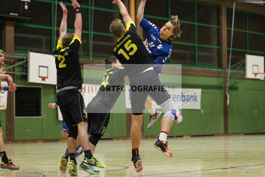 Johannes Will, Julian Gith, Thilo Wilke, Handball, Erwin-Ammann-Halle, 09.12.2018, Bezirksliga Nord Männer, TSV Mellrichstadt, TSV Karlstadt - Bild-ID: 2236031