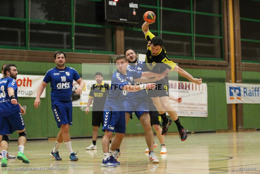 Andreas Obert, Jonas Holaschke, Alexander Schultze, Handball, Erwin-Ammann-Halle, 09.12.2018, Bezirksliga Nord Männer, TSV Mellrichstadt, TSV Karlstadt - Bild-ID: 2236048 Andreas Obert, Jonas Holaschke, Alexander Schultze, Handball, Erwin-Ammann-Halle, 09.12.2018, Bezirksliga Nord Männer, TSV Mellrichstadt, TSV Karlstadt - Bild-ID: 2236048
