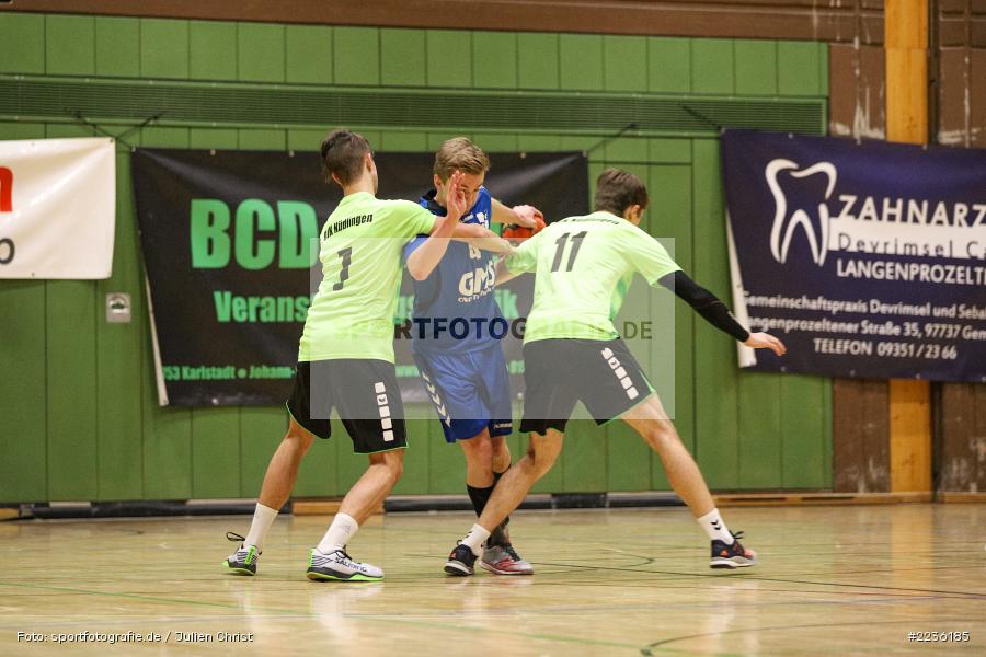 Andreas Petsch, Julius Rauch, Adrian Schwab, 26.01.2019, Erwin-Ammann-Halle, Handball, DJK Nüdlingen, TSV Karlstadt - Bild-ID: 2236185