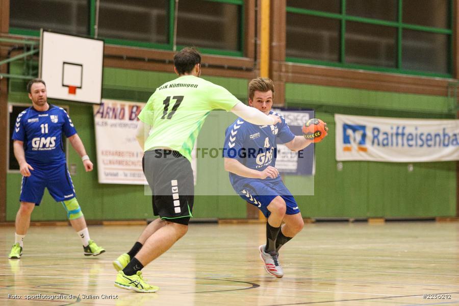 Vincent Przybilla, Adrian Schwab, 26.01.2019, Erwin-Ammann-Halle, Handball, DJK Nüdlingen, TSV Karlstadt - Bild-ID: 2236212