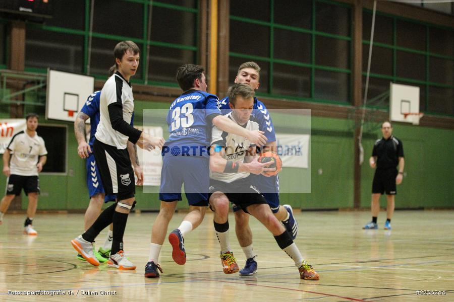 Benedikt Fuchs, Sebastian Klüpfel, Erwin-Ammann-Halle, 17.02.2019, Handball, HSV Thüngersheim, TSV Karlstadt - Bild-ID: 2236266