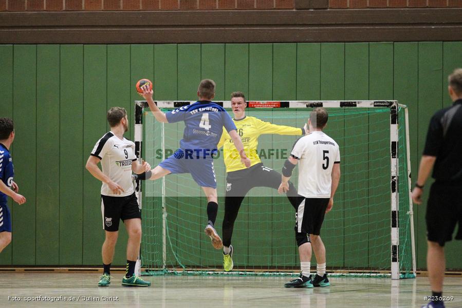 Maximilian Stangl, Adrian Schwab, Erwin-Ammann-Halle, 17.02.2019, Handball, HSV Thüngersheim, TSV Karlstadt - Bild-ID: 2236269