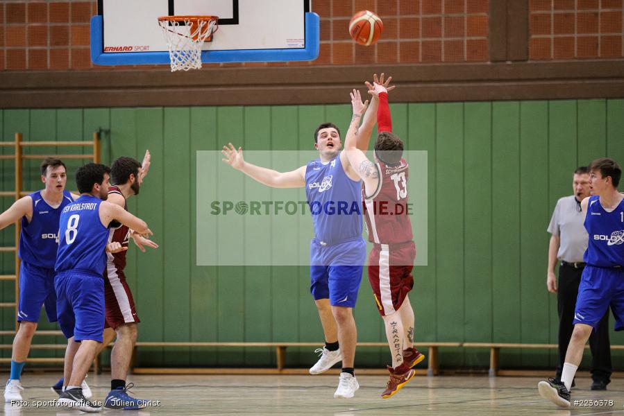 Julian Jauernig, Marco Passlack, Erwin-Ammann-Halle, 09.03.2019, Basketball, DJK Schweinfurt II, TSV Karlstadt - Bild-ID: 2236378