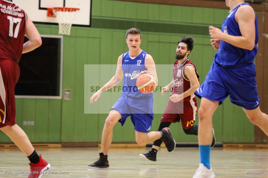 Furkan Barutcu, Georg Kordowich, Erwin-Ammann-Halle, 09.03.2019, Basketball, DJK Schweinfurt II, TSV Karlstadt - Bild-ID: 2236399