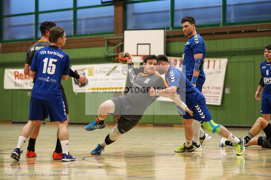 Sebastian Henrich, Markus Losert, 10.03.2019, Handball, HG Maintal, TSV Karlstadt - Bild-ID: 2236455
