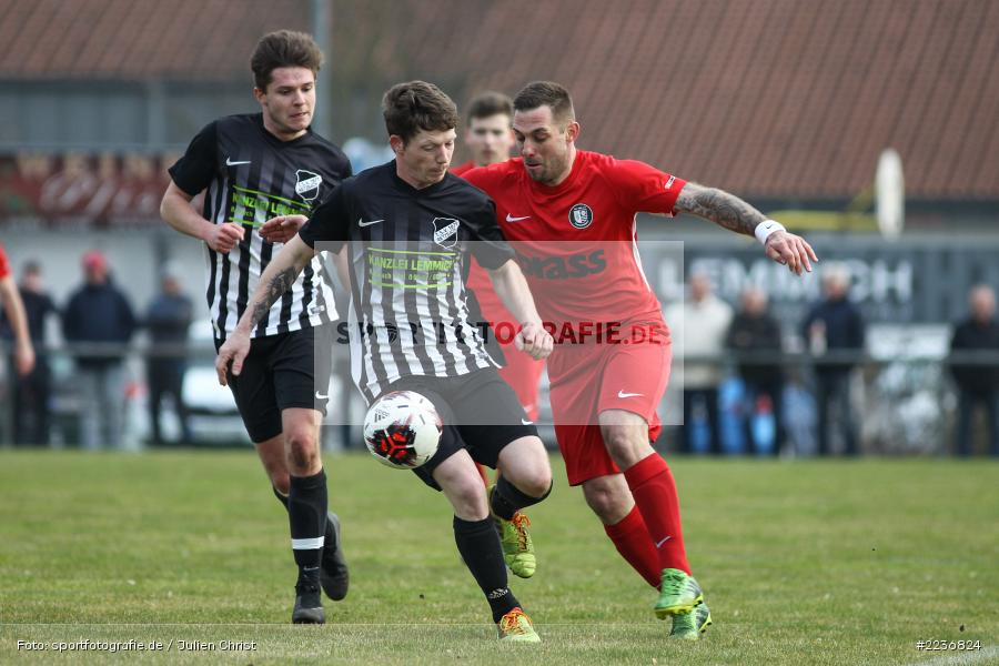 Marco Schrenker, Mario Hartmann, Marco Trapp, 24.03.2019, Bezirksliga West, TuS Frammersbach, TSV Retzbach - Bild-ID: 2236824