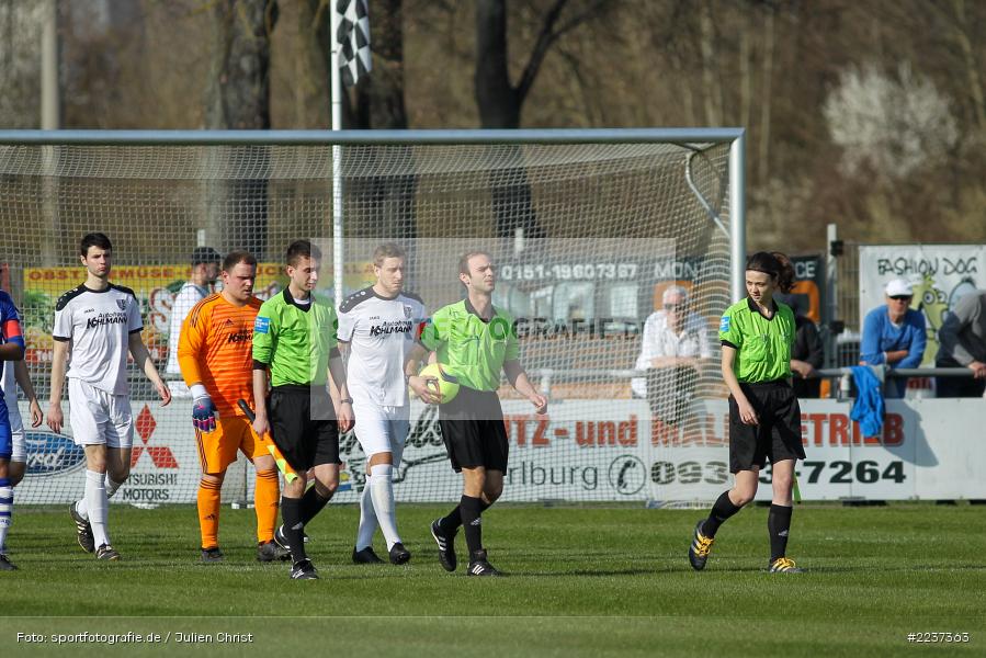 Selin Schuh, Holger Hofmann, Fabian Bauer, 30.03.2019, Landesliga Nordwest, ASV Rimpar, TSV Karlburg - Bild-ID: 2237363