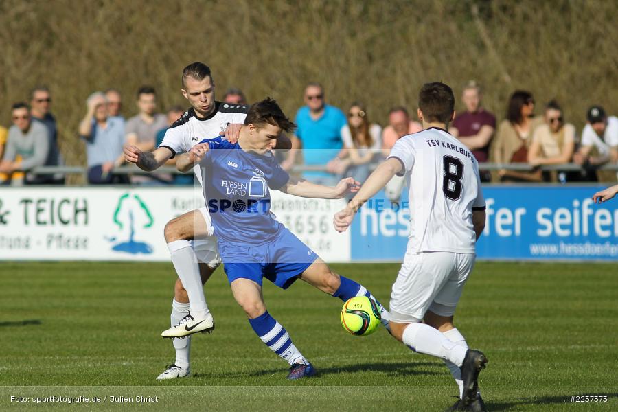 Pascal Dlugaj, Marvin Schramm, 30.03.2019, Landesliga Nordwest, ASV Rimpar, TSV Karlburg - Bild-ID: 2237373