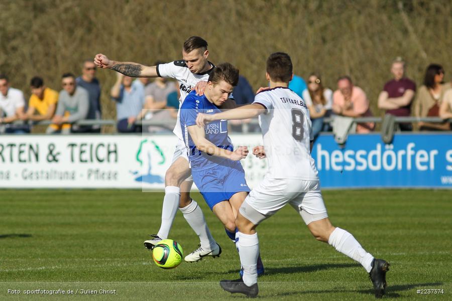 Pascal Dlugaj, Marvin Schramm, 30.03.2019, Landesliga Nordwest, ASV Rimpar, TSV Karlburg - Bild-ID: 2237374