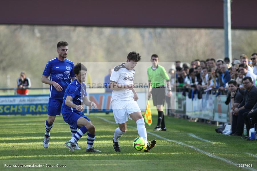 David Machau, Timo Rüttiger, Hendrik Fragmeier, 30.03.2019, Landesliga Nordwest, ASV Rimpar, TSV Karlburg - Bild-ID: 2237408