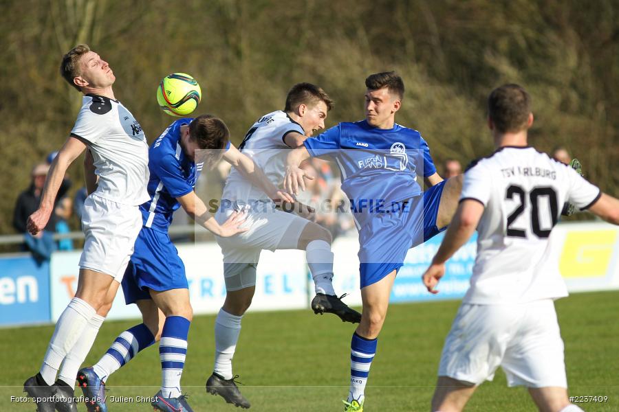 Alexander McBride, Andreas Rösch, Pascal Dlugaj, Marco Schiebel, 30.03.2019, Landesliga Nordwest, ASV Rimpar, TSV Karlburg - Bild-ID: 2237409