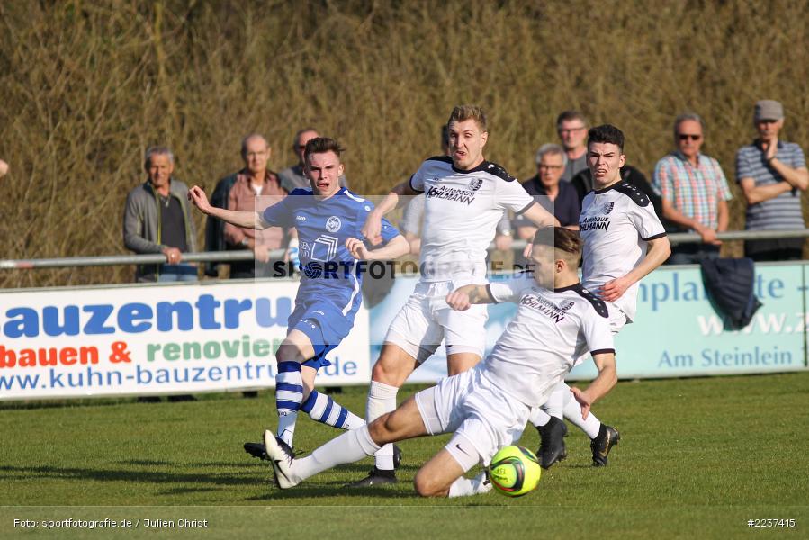 Cedric Fenske, Marco Schiebel, Marvin Schramm, Marvin Ott, 30.03.2019, Landesliga Nordwest, ASV Rimpar, TSV Karlburg - Bild-ID: 2237415