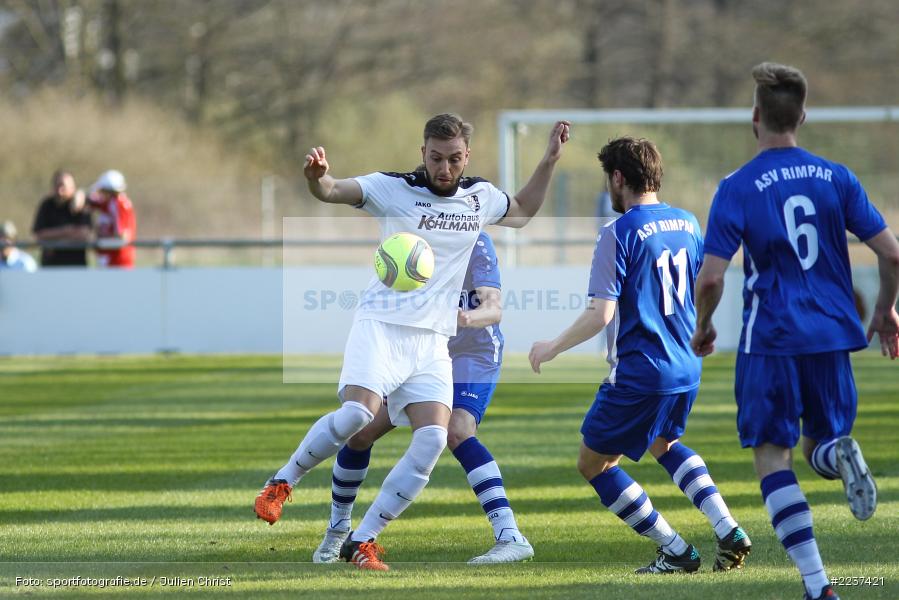 Sebastian Stumpf, Henry Stenzinger, 30.03.2019, Landesliga Nordwest, ASV Rimpar, TSV Karlburg - Bild-ID: 2237421