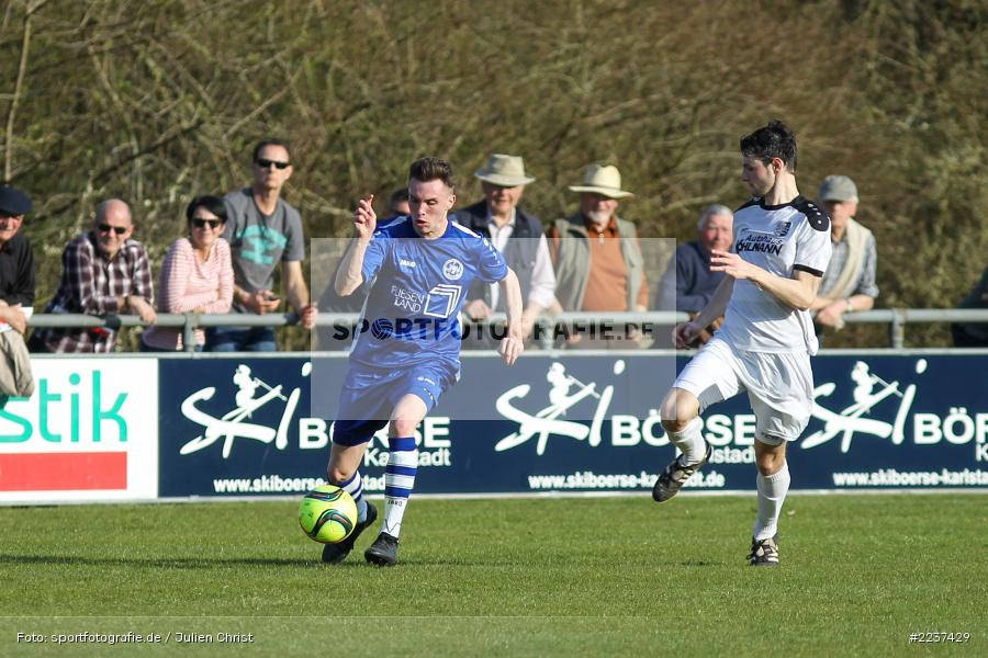 Marvin Ott, Cedric Fenske, 30.03.2019, Landesliga Nordwest, ASV Rimpar, TSV Karlburg - Bild-ID: 2237429