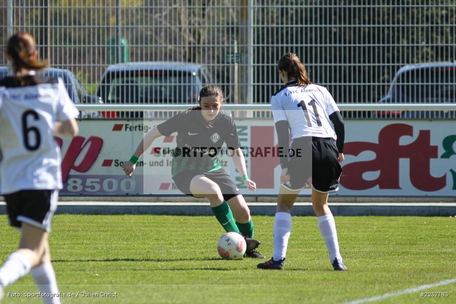 Veronika Altmann, Lisa Steinbach, 07.04.2019, Bezirksliga Frauen, 1. FFC Alzenau, FV Karlstadt - Bild-ID: 2237783