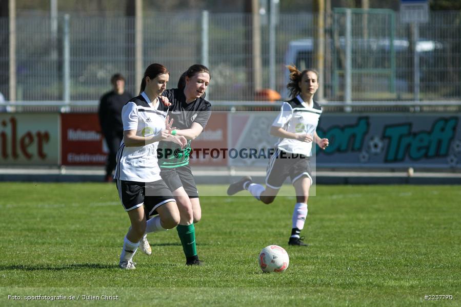 Lisa Steinbach, Kimberly Effenberger, 07.04.2019, Bezirksliga Frauen, 1. FFC Alzenau, FV Karlstadt - Bild-ID: 2237790