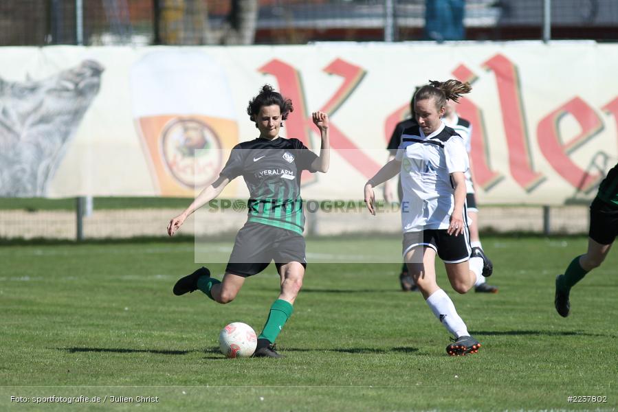 Verena Zull, Mara Bleistein, 07.04.2019, Bezirksliga Frauen, 1. FFC Alzenau, FV Karlstadt - Bild-ID: 2237802